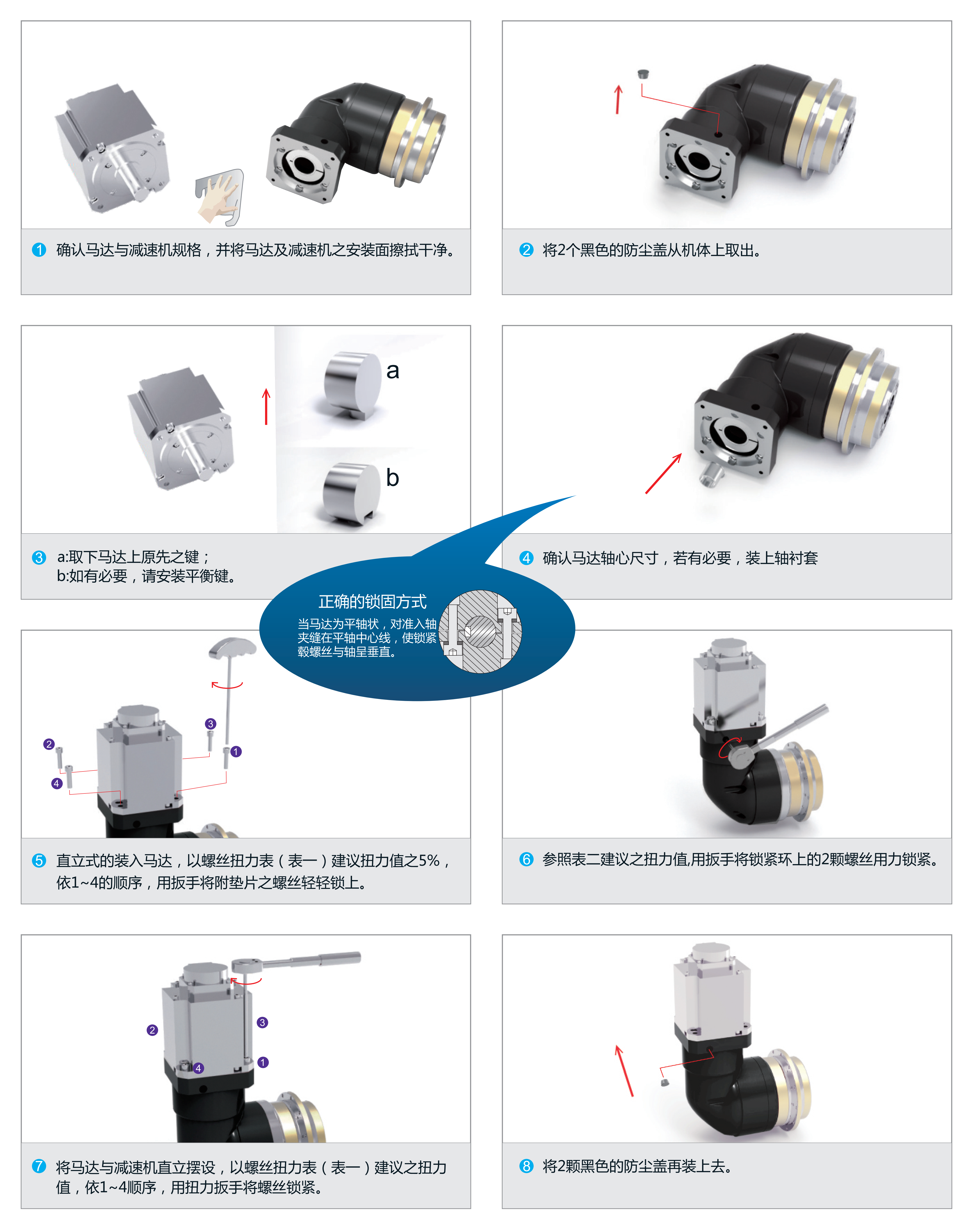 直角行星減速機的安裝步驟